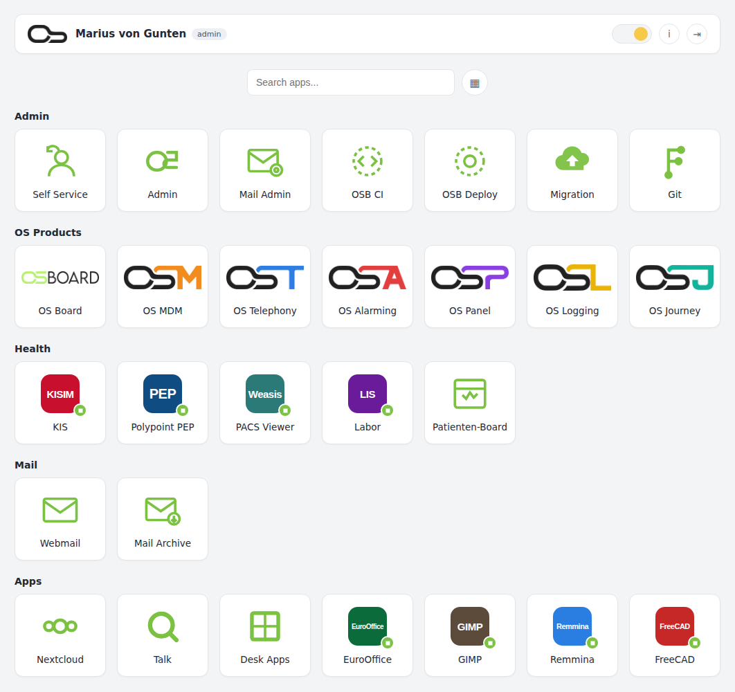 OS ONE – Ihr Arbeitsplatz. Auf Ihrer Plattform.